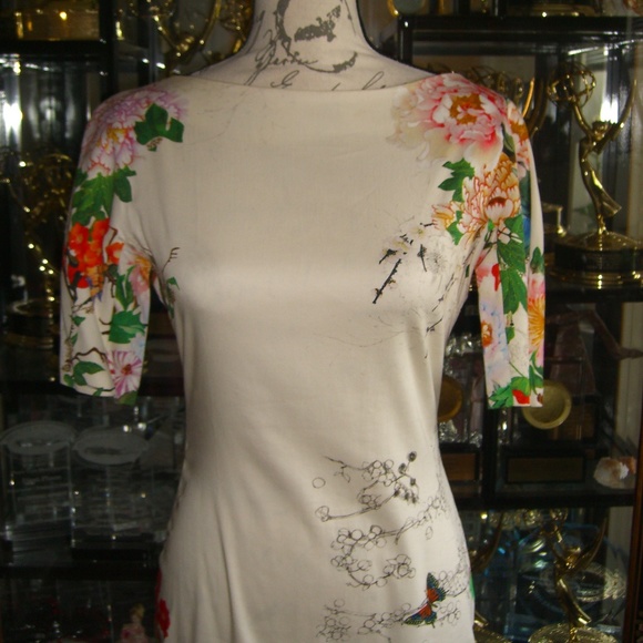 ZARA ORIENTAL PRINT DRESS M - Picture 2 of 7